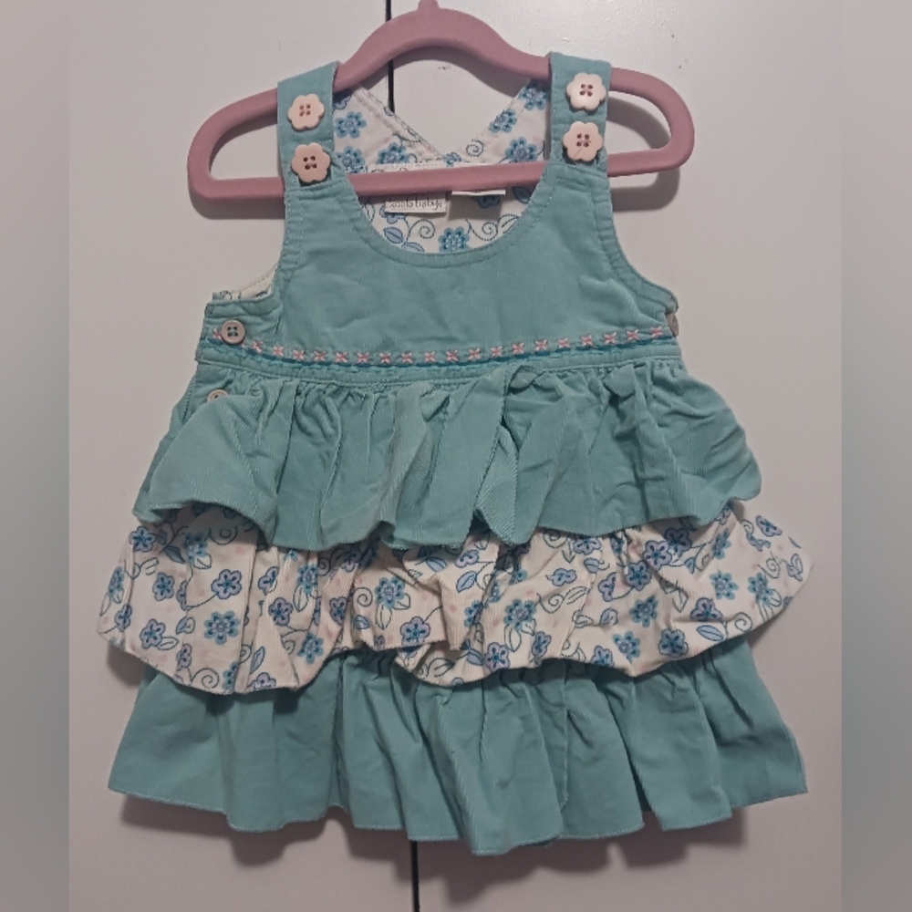 Koala Baby, This baby dress is teal (aquamarine)